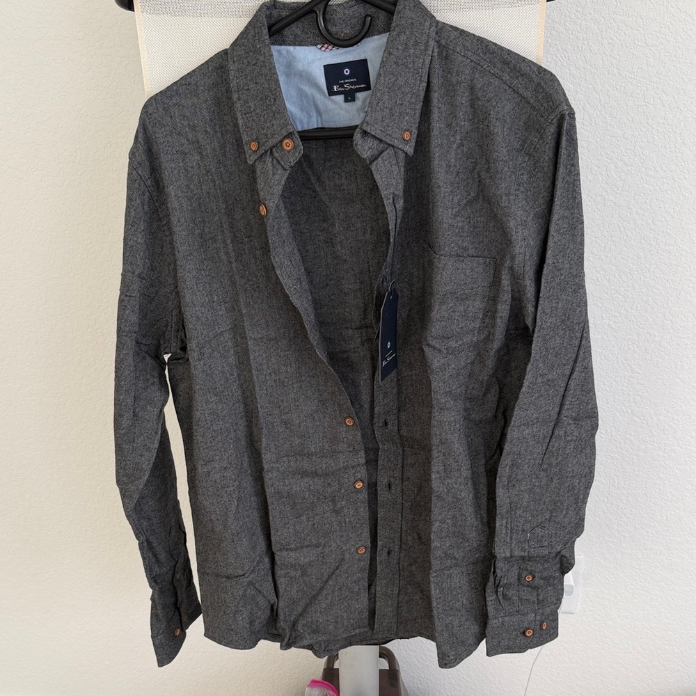 Ben Sherman Dark Gray Casual Button-Down Shirt